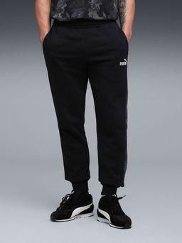 Puma - Black Printed Regular Fit Joggers