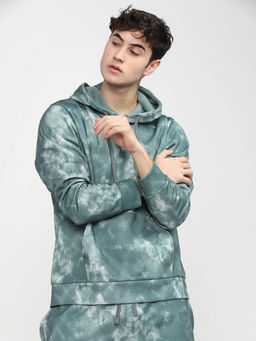 HIGHLANDER - Olive Tie & Dye Regular Fit Hoodie