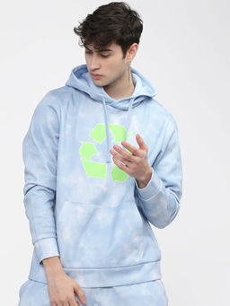 HIGHLANDER - Blue Tie & Dye Regular Fit Hoodie