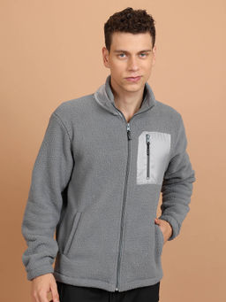 HIGHLANDER - Grey Solid Regular Fit Sweatshirt