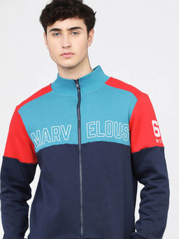 HIGHLANDER - Multi-Color Colorblock Regular Fit Hoodie