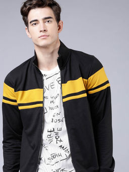 HIGHLANDER - Yellow Colorblock Regular Fit Sweatshirt