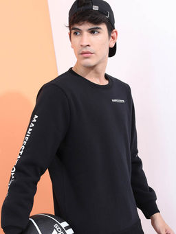 HIGHLANDER - Black Printed Regular Fit Sweatshirt