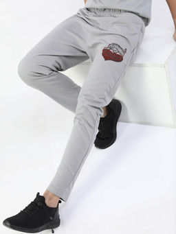HIGHLANDER - Grey Solid Regular Fit Trackpant