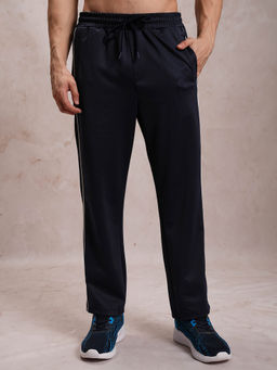 HIGHLANDER - Navy Blue Solid Relaxed Fit Trackpant