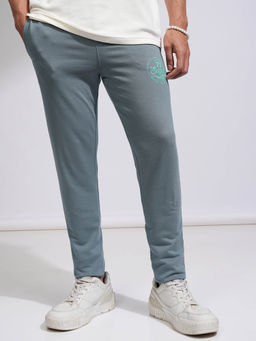HIGHLANDER - Grey Solid Slim Fit Trackpant