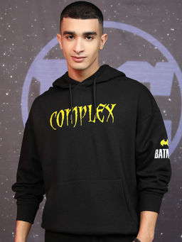 HIGHLANDER - Black Printed Oversized Fit Hoodie