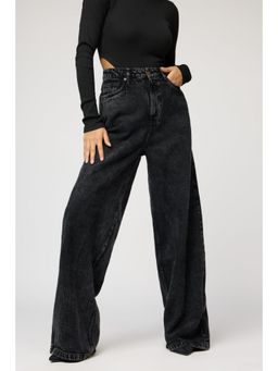 FREAKINS - Retro Rebel Black Super Flare Jeans
