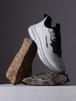 Jack & Jones - White Lace-Up Mesh Sneakers