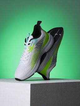 Jack & Jones - White Abstract Print Mesh Sneakers