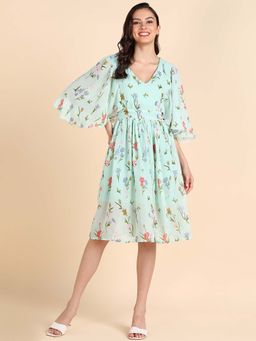 Dodo & Moa - Women Western Wear Dress Green