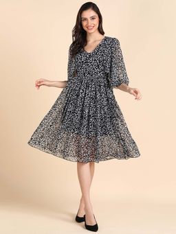 Dodo & Moa - Women Western Wear Dress Black