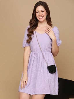 Dodo & Moa - Women Western Wear Dress Lavender