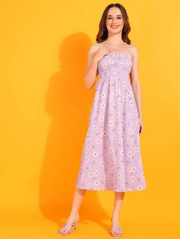 Dodo & Moa - Women Western Wear Dress Lavender