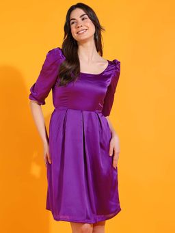 Dodo & Moa - Women Western Wear Dress Purple