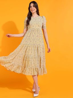 Dodo & Moa - Women Western Wear Dress Yellow