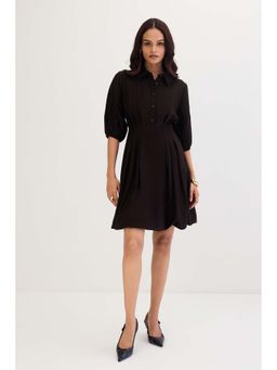 Femmella - Black Bubble Hem Dress