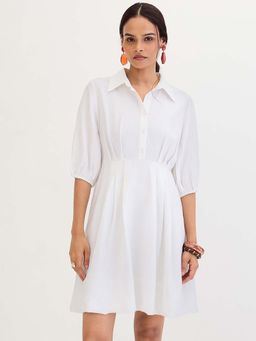 Femmella - White Bubble Hem Dress