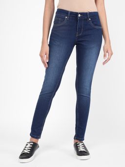 R&B - Blue Dyed/Washed Skinny Women Jeans