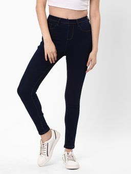 R&B - Blue Dyed/Washed Skinny Women Jeggings