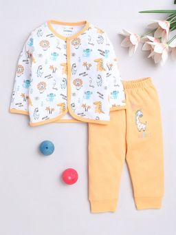 Hopscotch - Animal Print Cotton Jabla and Pajama Set