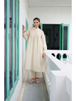 Raas Life - Ganga Hand Woven Chanderi Stripes Kurta and Pant (Set of 2)