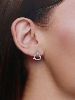 Kai Jewel - Trendy Heart Studs Rose Gold Earrings