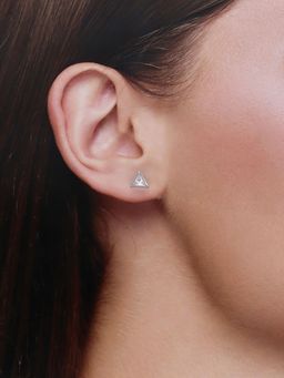 Kai Jewel - Tantalizing Triangles Small Casual Sterling Silver Studs Earrings