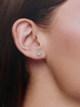 Kai Jewel - Simple Crystal Cut Sterling Silver Earrings