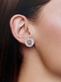Kai Jewel - Rounds Of Radiance Casual Silver Studs Earrings