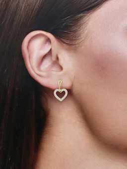 Kai Jewel - Heavenly Hearts Sterling Silver Gold Stud Earrings