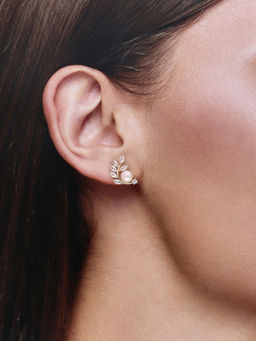 Kai Jewel - Exquisite Artistry Pearl Sterling Silver Gold Earrings