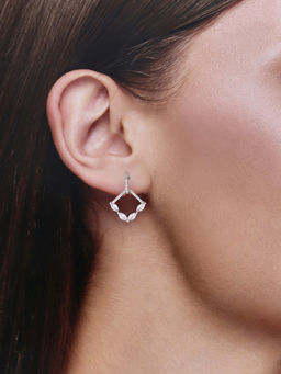 Kai Jewel - Stylish Zircon Drops Silver Drop Earrings