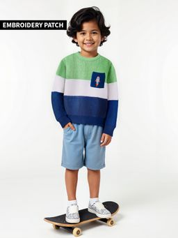 The Souled Store - Originals Colorblock: Cosmic Boys Multi-Color Sweater