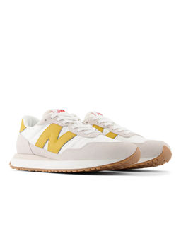 New Balance - Men White & Yellow Casual Sneakers