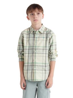 RARE ONES - Green Collar Neck Checks Shirt