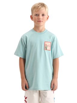RARE ONES - Blue Crew Neck Polo T-shirt