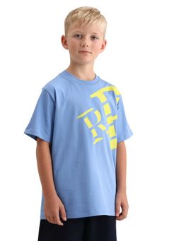 RARE ONES - Blue Crew Neck Polo T-Shirt