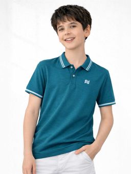 Purple United Kids - Polo Tshirt-Teal with Soft Fabric For Everyday Wear