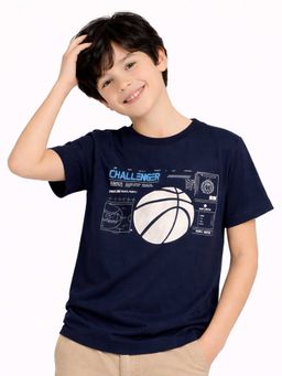 Purple United Kids - T-Shirt-Navy Blue with Summer Soft Cotton Fabric