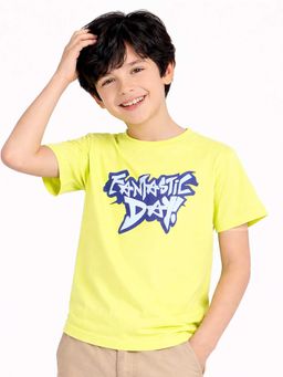 Purple United Kids - T-Shirt-Light Green with Graphic and Summer Soft Fabric