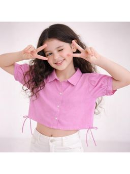 Purple United Kids - Shirt in Pink with Half Sleeve Soft Fabric for Daily Wear