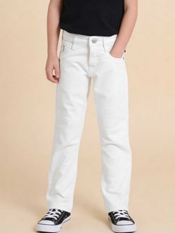 U.S. POLO ASSN. - White Mid Rise Relaxed Fit Jeans