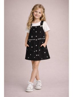 CHERRY CRUMBLE BY NITT HYMAN - Black Round Neck Dress
