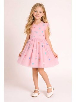 CHERRY CRUMBLE BY NITT HYMAN - Pink Round Neck Dress