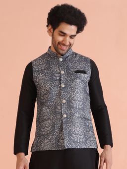 KISAH - Men Black Nehru Jacket