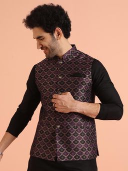 KISAH - Men Purple Nehru Jacket
