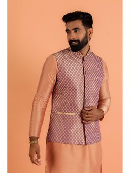 KISAH - Men Purple Color Nehru Jacket