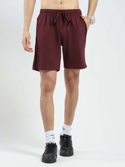 Monte Carlo - Men Wine Solid Regular Fit Shorts