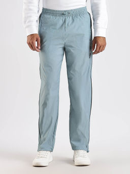 Calvin Klein - Men Blue Relaxed Fit Nylon Mid-Rise Track Pant